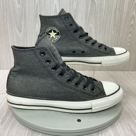 Converse Shoes - Converse Womens Chuck Taylor All Star Gray Canvas High Top Sneaker Shoes Sz 9
